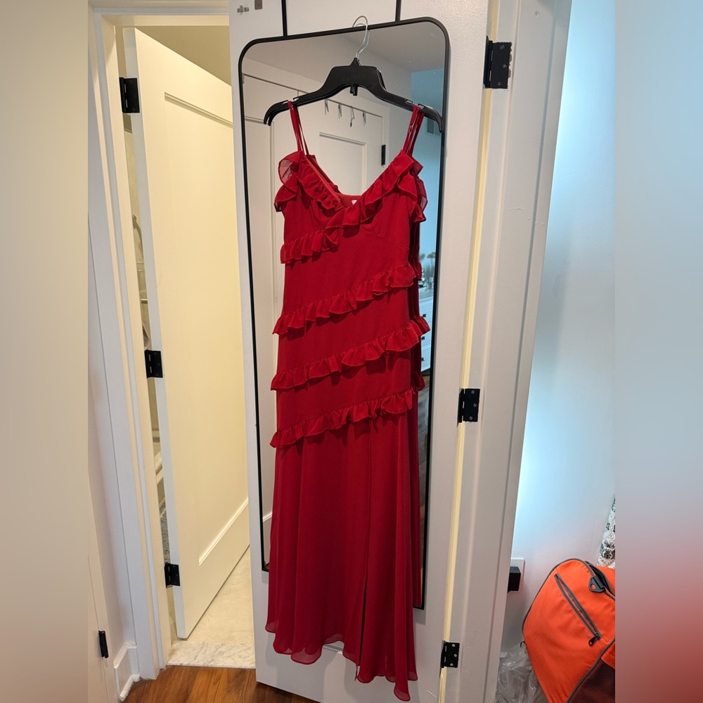 Lovers and friends Red Ruffle Dress